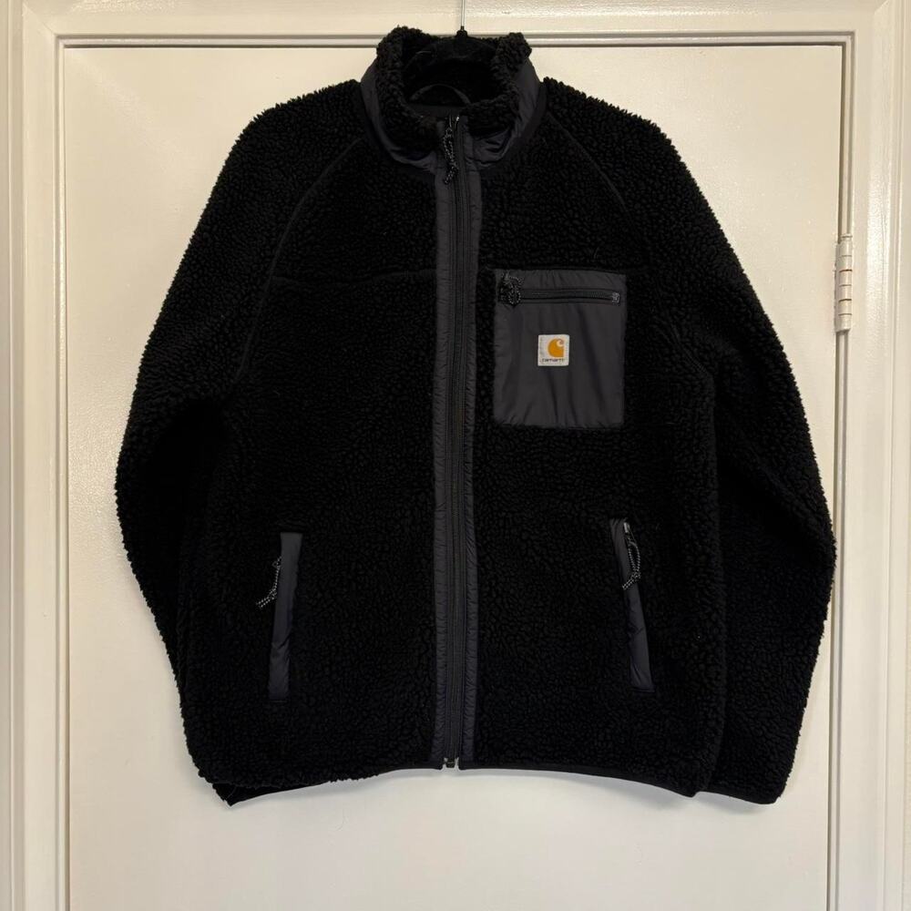 Carhartt WIP Prentis Liner Fleece Jacket Black Men’s L Teddy SK8 Work Wear